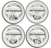 Coffret de 4 Assiettes Petit Modele Assorties Les Fromages
