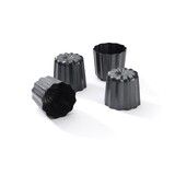 Lot de 4 moules a Canneles Bordelais en acier antiadhesif o 5,5 cm