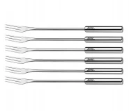 Lot de 6 fourchettes a fromage en inox pour fondue savoyarde