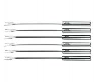 Lot de 6 fourchettes a viande en inox pour fondue bourguignone