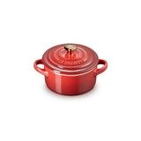 Mini-Cocotte Ronde Bouton Cur 10Cm Cerise