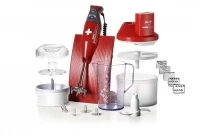 Coffret Bamix Super Box avec mixeur plongeant SwissLine M200 Rouge et 4 embouts