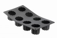 Plaque souple antiadhesive de  8 canneles GM Moulflex noir