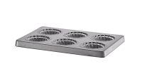 Moule 6 mini tartelettes avec fond amovible, 38 x 25cm