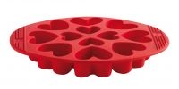 Moule a gateau en silicone  rose 12 coeurs