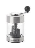 Moulin a chocolat avec manivelle en acier transparent en inox 10cm