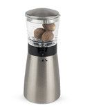 Moulin a muscade manuel en acrylique et inox brosse Daman 15 cm