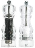 Moulins a sel et a poivre manuel Duo Nancy transparent Acrylique 18 cm
