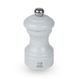 Moulin a poivre manuel en bois laque, gris perle 10 cm - 4in.