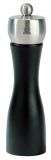 Moulin a Sel Manuel 20 cm en Bois Noir Mat/Inox FIDJI