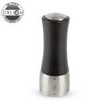 Moulin a Sel Manuel 16 cm en Bois Chocolat/Inox MADRAS Mecanisme Zirlion