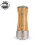 Moulin a Sel Manuel 16 cm en Bois Olivier/Inox MADRAS Mecanisme Zirlion