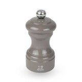 Moulin a sel manuel en bois laque, gris taupe, 10 cm - 4in.