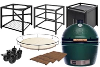 Pack3  2XLARGE avec le Big Greeen Egg 2XLarge, le conveggtor, la table d'extensi