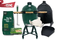 Pack Large 50 ans avec chariot, tablettes laterales, housse, pelle, racloir, charbon & allume-feu