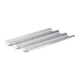 Plaque 3 baguettes inox perfore