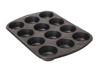 Plaque de 12 muffins o 5/8 cm en acier antiadhesif