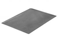 Plaque tole d'acier noire a bord pince De Buyer rectangulaire 40 x 30cm