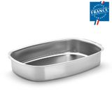 Plat a four rectangulaire en acier inoxydable 38 x 26 cm