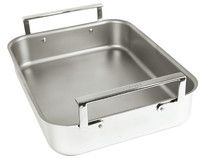 Plat a Four Roaster a 2 anses larges en inox Multiply avec grille & thermometre e 35 X 30 X 8 cm