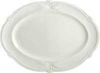 Plat ovale ROCAILLE BLANC