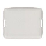 Plateau Acrylique 54 X 43 cm avec anses interieures Lin Blanc