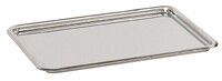 Plateau patissier inox bord rond 31x24cm