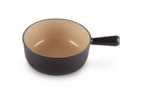 Poele en fonte emaillee Noir Mat 22 cm