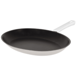 Poele Ovale 35 Cm Mutine Fixe Exceliss - Poignee Bakelite Blanche