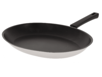 Poele Ovale 35 cm Poignee Noire Inox Anti-Adherent EXCELISS Mutine Fixe