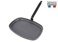 Poele grill rectangulaire queue fonte 38 x 26 cm