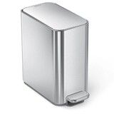 Poubelle compacte a pedale 5 L. en acier brosse
