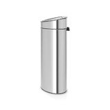 Poubelle 1/2 lune touch bin 40l Matclean inox brosse anti taches Nouveau modele