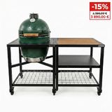 Promo Pack LARGE : Table modulaire + Meuble extension + 1&nbsp;plateau inox, 1 plateau acacia, 1 plateau grille + EGG + ConvEGGtor