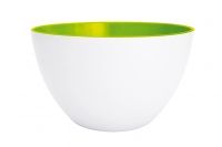 Saladier 18 cm blanc/vert
