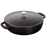 Sauteuse Chistera en fonte noir mat o 24 cm avec couvercle