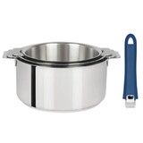 Serie de 3 casseroles Mutine amovibles 16 a 20 cm + 1 poignee bleue