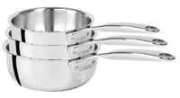 Serie de 3 casseroles 16 a 20 cm CastelPro Poignee Fixe