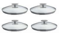 Serie de de 4 couvercles verre platine