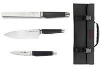 Set de 3 couteaux DeBuyer avec leur pochette de rangement
