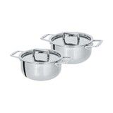 Set « Tete a tete » de 2 Mini cocottes o 10 cm Castel pro avec un livret recette