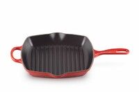Skillet Gril en fonte emaillee Carre 26 cm Cerise