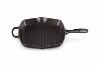 Skillet Gril en fonte emaillee Carre 26 cm Noir Mat