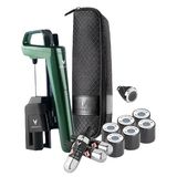 Systeme de service au verre Timeless Six vert avec 10 accessoires & une housse de transport