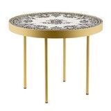 Table Basse dore monogrammes depareillees