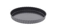 Moule a tarte cannelee droite fond fixe en acier antiadhesif o 20 cm