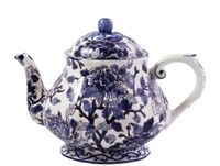 Theiere PIVOINES BLEUES