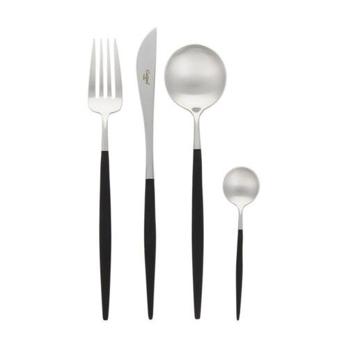 24 PC SET Goa noir acier bross&eacute;