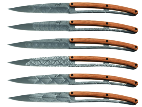 6 Deejo de Table tattoo, titane, olivier, 'Art D&eacute;co'