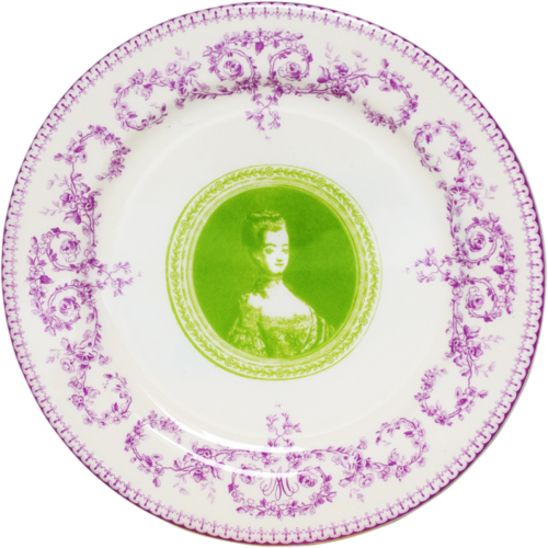 Assiette Mignardises Vert Marie-Antoinette